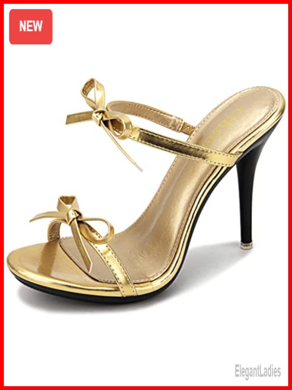 Women's Platform Heeled Sandals Strappy Stiletto Mules Open Toe Slip On Bow
